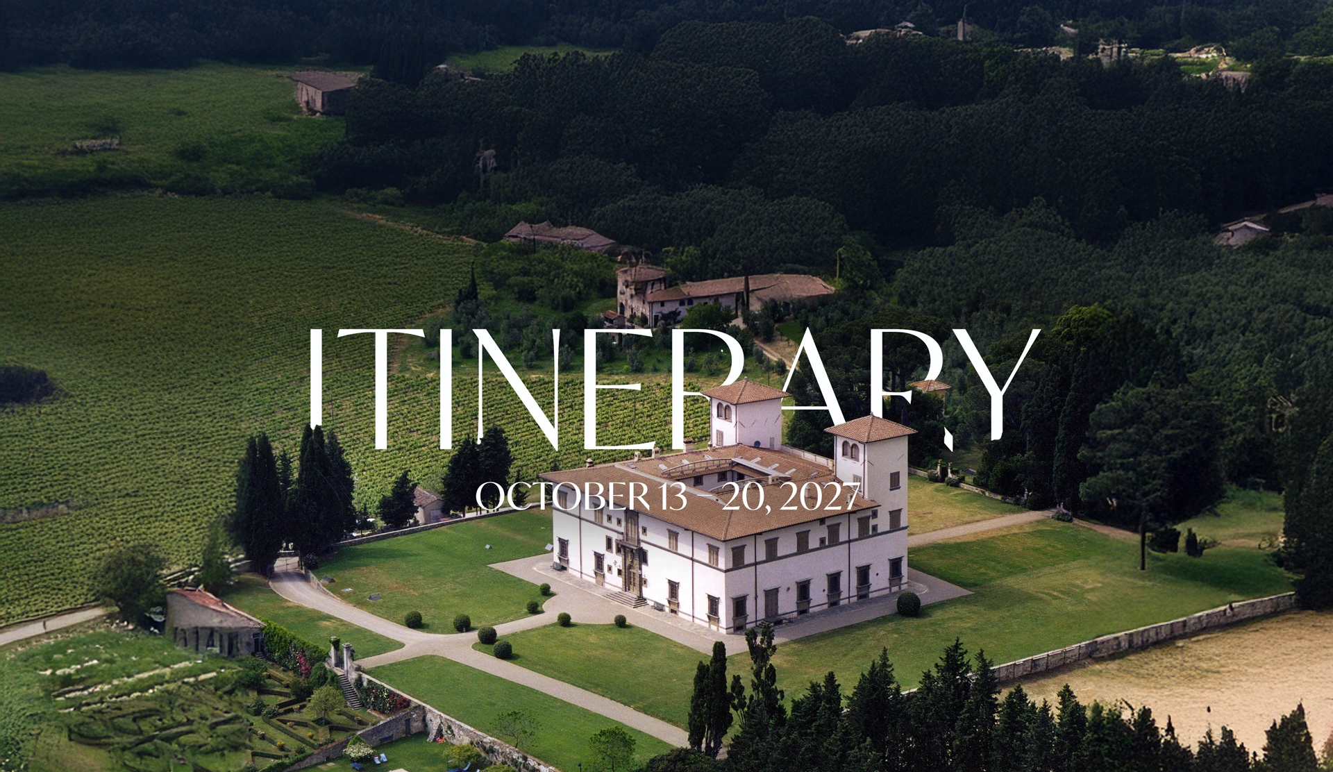 Full itinerary, October 13 to 20, 2027